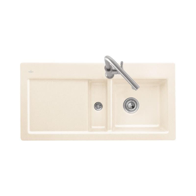 foto del prodotto villeroy boch subway 60 flat, lavelli incasso filotop, 965 x 475 mm, lavello irreversibile, installazione filotop in piano di lavoro in pietra