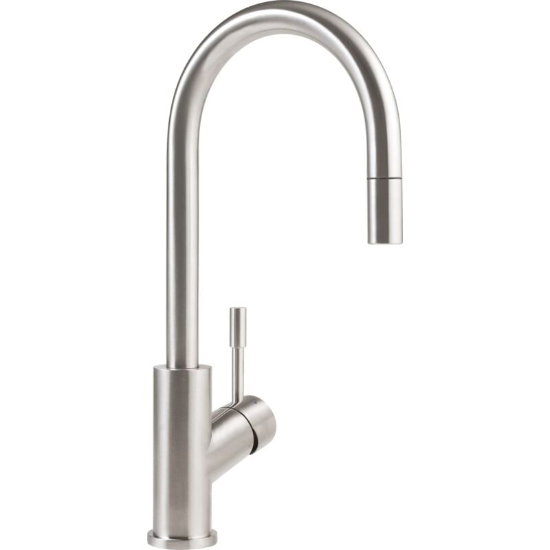 foto del prodotto villeroy boch vb 9254 00 lc, rubinetto per lavello da cucina umbrella flex, brushed steel