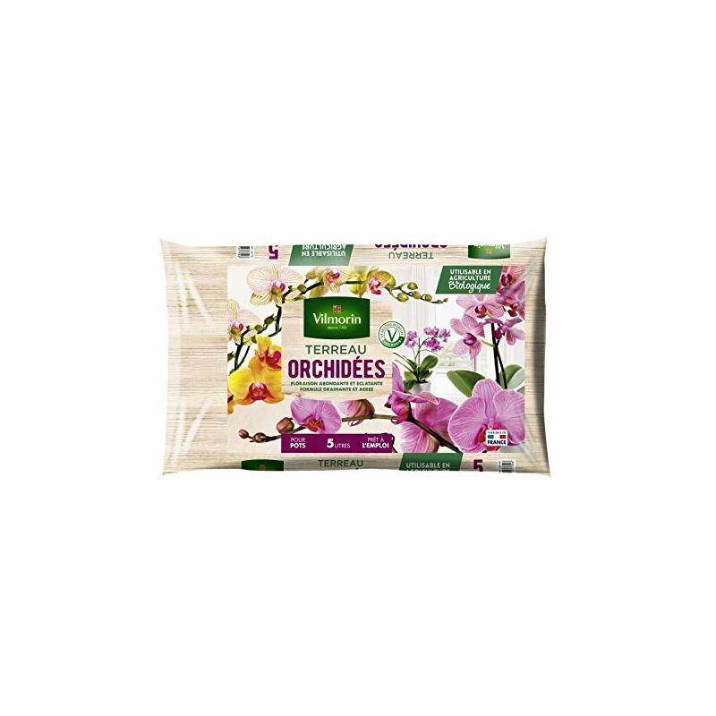 foto del prodotto vilmorin terriccio per fiori, 5 l, cura e cura per tutte le variet di orchidee, colore marrone