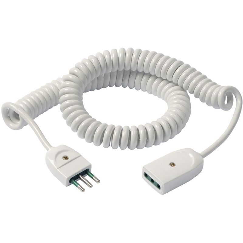 foto del prodotto vimar 0p32352.b cavo prolunga estensibile, 3g0.75, 5 m, bianco, 5m