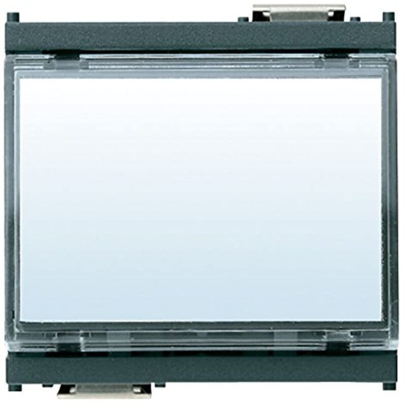 foto del prodotto vimar 0r16190 idea pulsante a targhetta luminosa 1p no 10a 12 24v, per lampada siluro 12 o 24 v 3w 7x31 mm, grigio 2 moduli