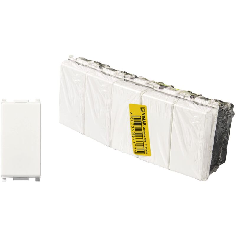 foto del prodotto vimar 0t14000 plana interruttore 1p 10 ax 250 v, 5 pezzi, illuminabile unit di segnalazione non fornita , tasto sostituibile,