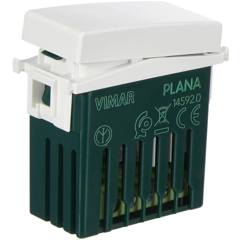 foto del prodotto vimar 14592 plana deviatore connesso view wireless con uscita a rel , per lampade, trasformatori e controllo remoto con doppia tecnologia bluetooth