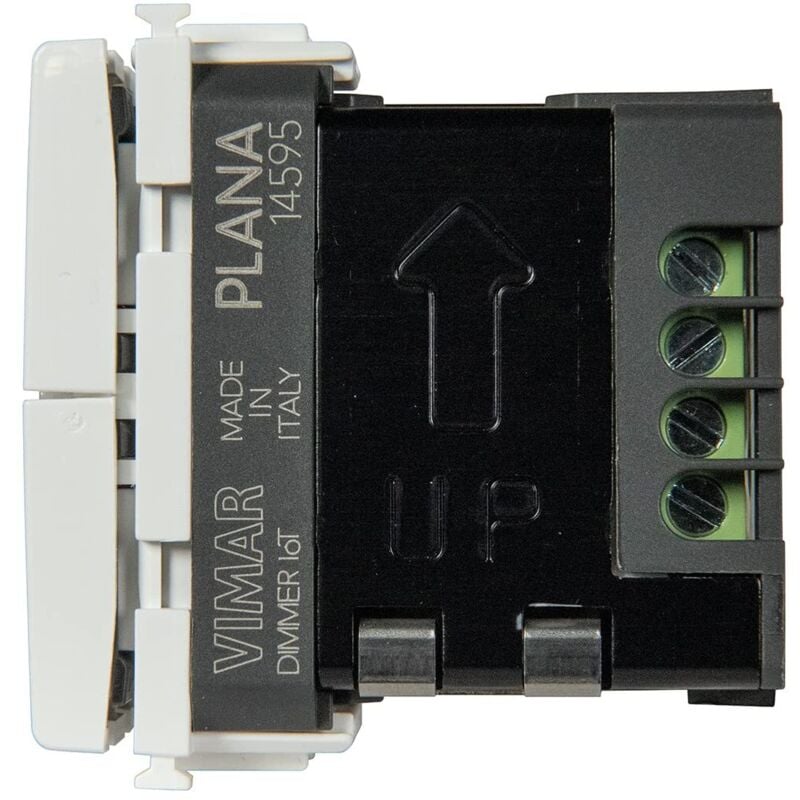 foto del prodotto vimar 14595 plana dimmer wifi per lampade ad incandescenza e led, trasformatori elettronici, compatibile con assistenti vocali, standard bluetooth
