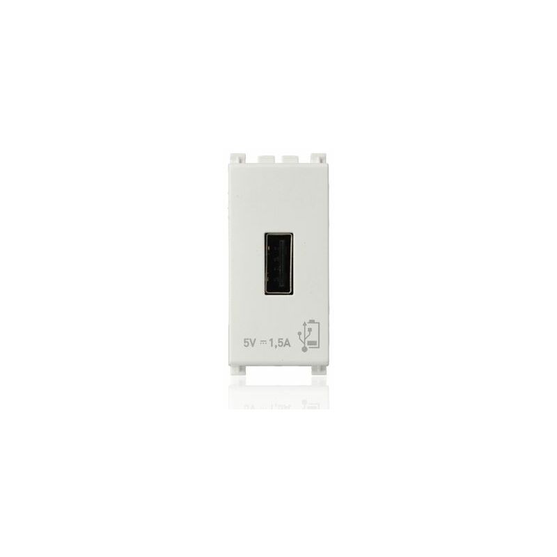 foto del prodotto vimar 19292.b unit alimentazione usb 5v1,5a 1 modulo, ark bianca