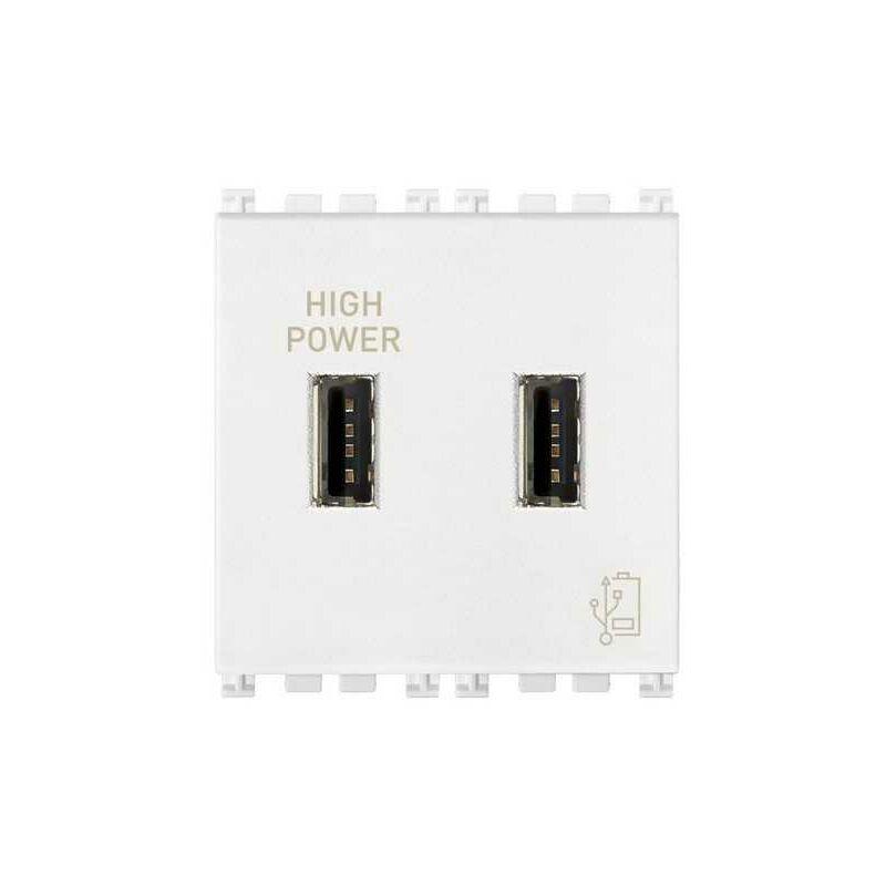 foto del prodotto vimar 19295.b unit alimentazione usb 5v2,1a 2m bianco ark 