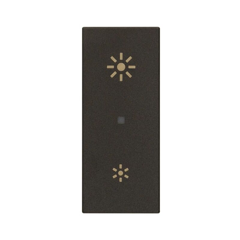 foto del prodotto vimar 30135.g dimmer universale linea a taglio di fase, con comando on off e regolazione con pulsanti incorporati o da pi punti con pulsanti no