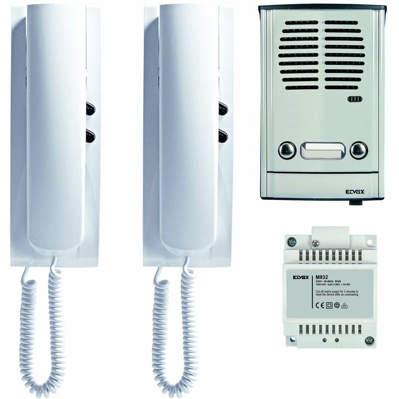 foto del prodotto vimar 885e kit citofonico bifam. 4 2 cond. 88td 8870, dimensioni del pannello di ingresso 105x161x35mm larghezza x altezza x profondit 