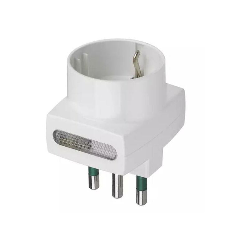 foto del prodotto vimar adattatore multiplo 2p t 16a s17 p17 11 p30 bianco 00329b