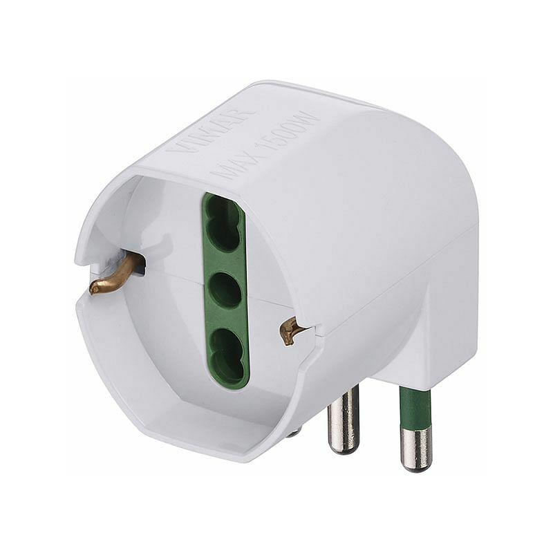 foto del prodotto vimar adattatore sfalsato s17 universale 90 bianco