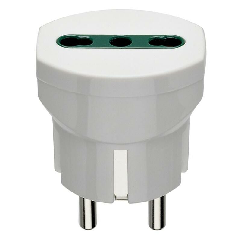 foto del prodotto vimar adattatore spina 2p t 16a bpresa p17 11 bianco 00301.b
