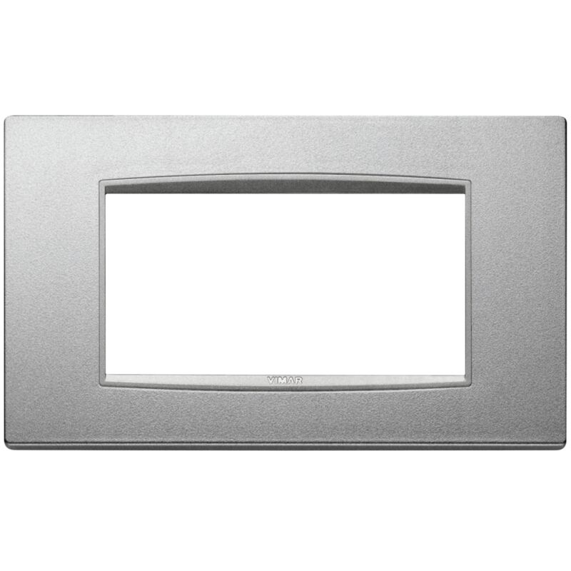 foto del prodotto vimar eikon next placca classic 4 moduli colore argento matt 20654.n13