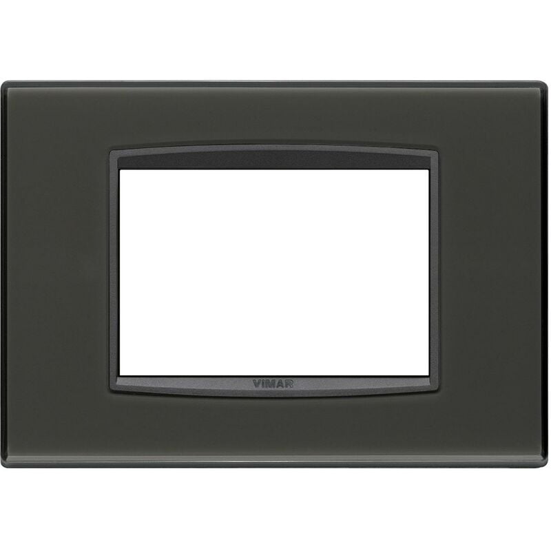 foto del prodotto vimar eikon placca classic 3 moduli reflex colore antracite 20653.42