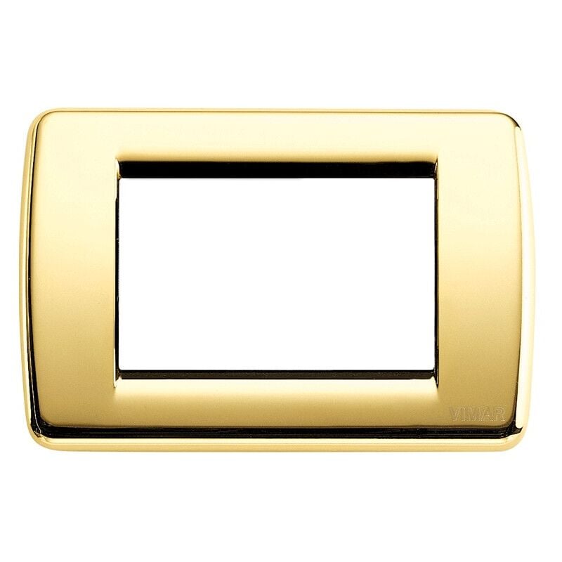 foto del prodotto vimar idea placca rond 3 moduli oro lucido 16753.32