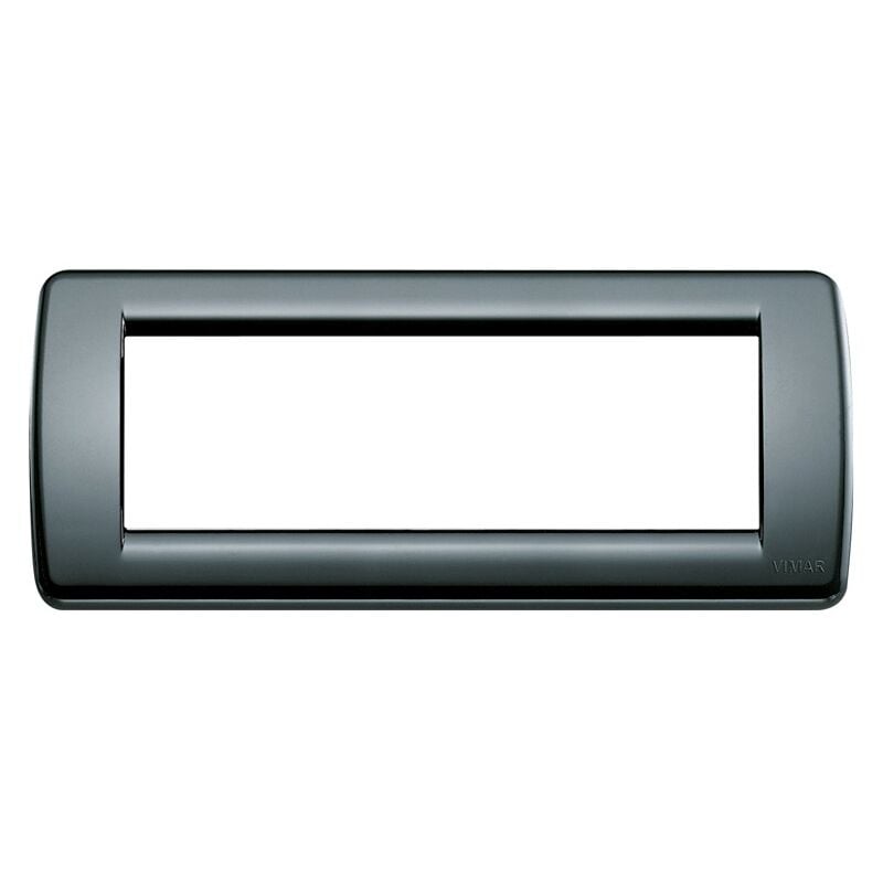 foto del prodotto vimar idea placca rond 6 moduli nero 16766.16