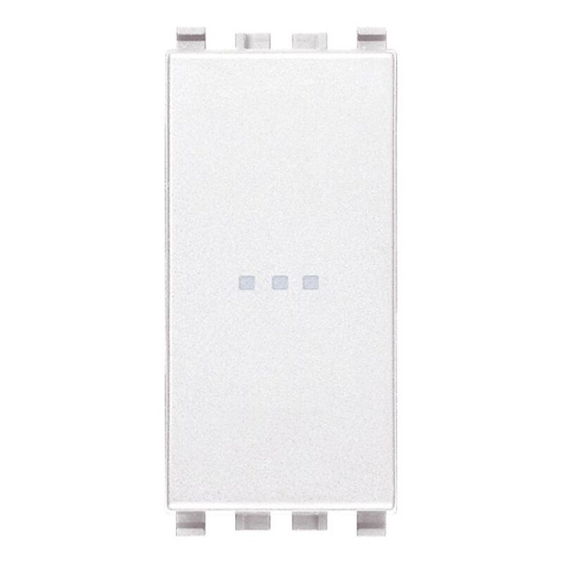 foto del prodotto vimar interruttore eikon assiale bianco 1p 16a illuminabile 20101.b