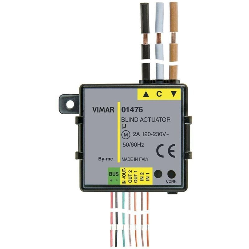 foto del prodotto vimar modulo domotico 2in 3out 1 tapparella 2 led 01476