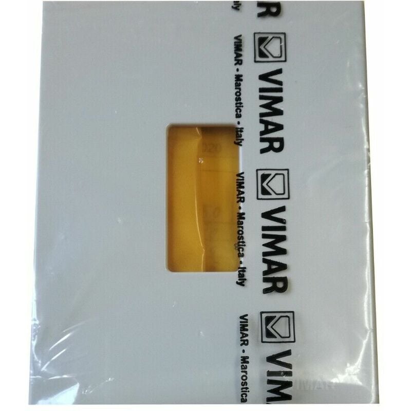 foto del prodotto vimar placca 8000 1 foro modulo resina scatto colore avorio 08605a 08605 8605