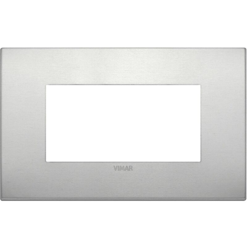 foto del prodotto vimar placca ark classic 4 moduli alluminio naturale 19654.15