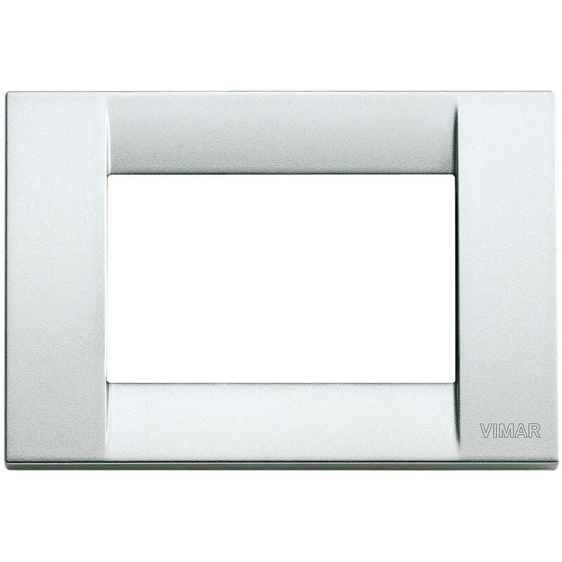 foto del prodotto vimar placca idea classica 3 moduli argento metallizzato 16733.21