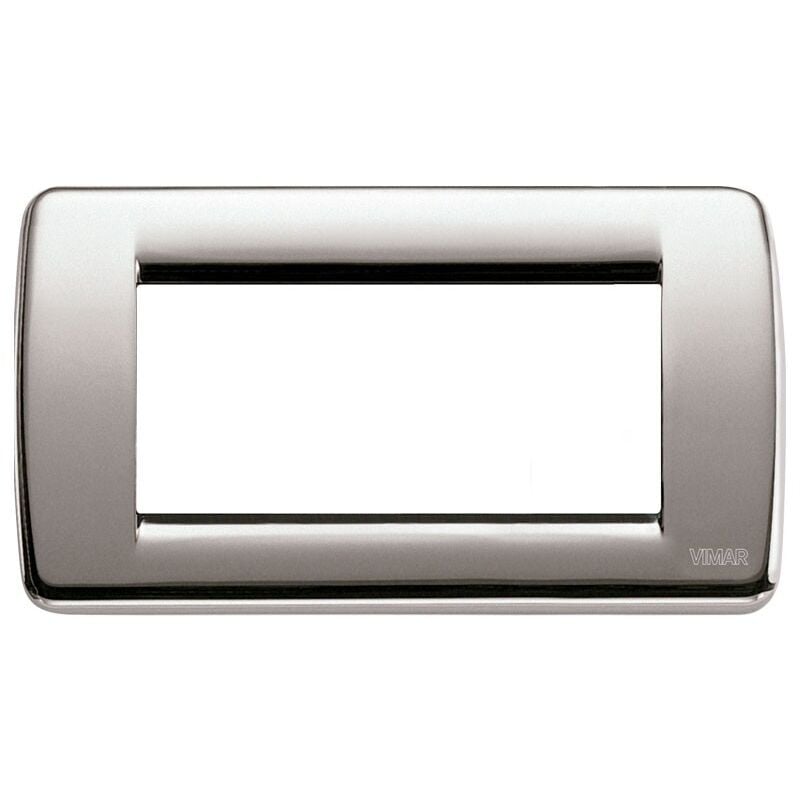 foto del prodotto vimar placca idea rondo 4 moduli nichel spazzolato 16754.34