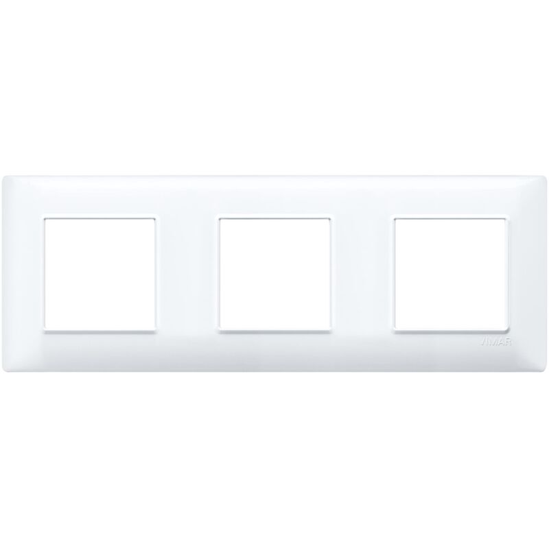 foto del prodotto vimar plana 14644.01 telaio di copertura 6 moduli 2 2 2 interasse 71 mm , tecnopolimero, bianco