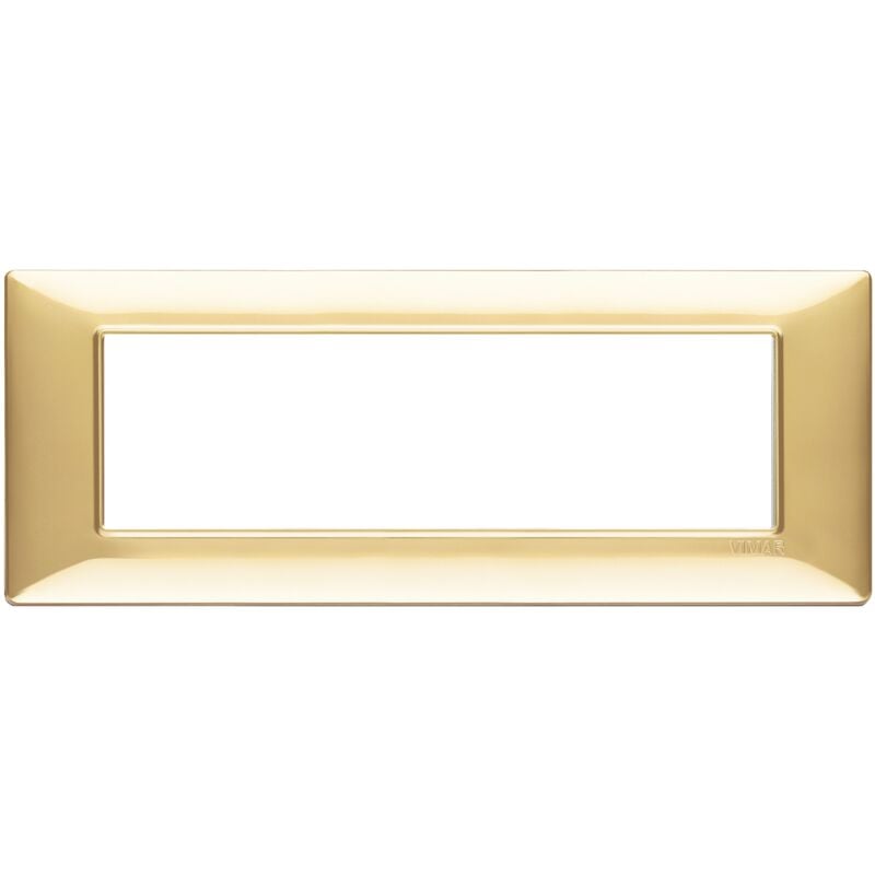 foto del prodotto vimar plana placca 7 moduli color oro lucido 14657.24