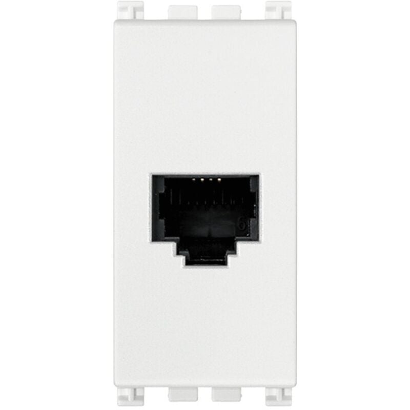 foto del prodotto vimar presa rj11 6 posizioni 4 contatti colore bianco 19320.b