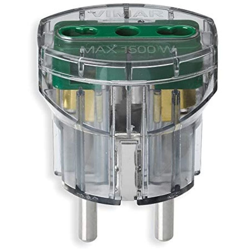 foto del prodotto vimar ri.00301f adattatore elettrico tedesco francese con protezione sicury, bpresa p17 11 fum 