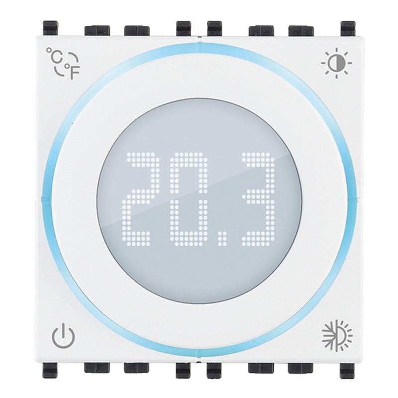 foto del prodotto vimar termostato rotella connesso wireless iot2m bianco 02973.b
