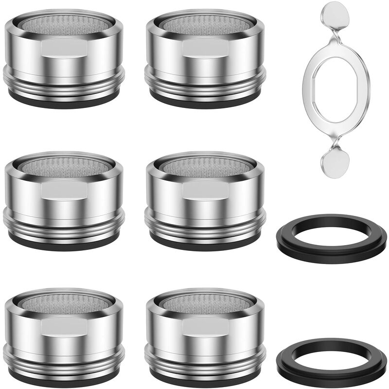 foto del prodotto vinabo aeratore rubinetto 6pz, m24 aeratore rubinetto bagno,filtro per rubinetto cucina,aereatore rubinetti,filtro acqua rubinetto in acciaio inox