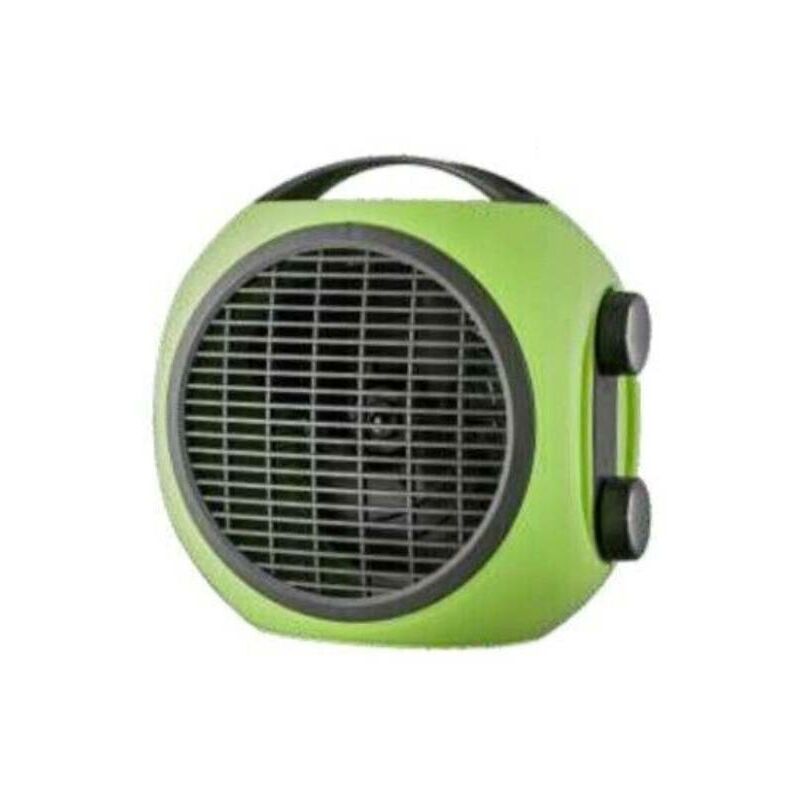foto del prodotto vinco stufa elettrica da bagno ventilata colorata compatta 2000 w colore verde