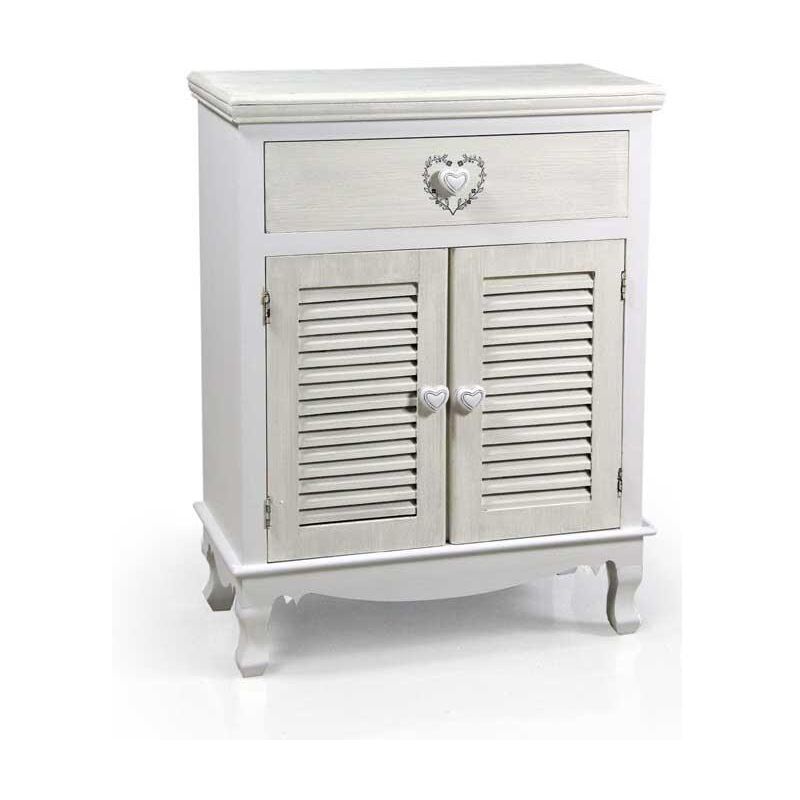 foto del prodotto vincy mobile con cassetto e 2 ante 60 x 20 x 78 cm colore bianco