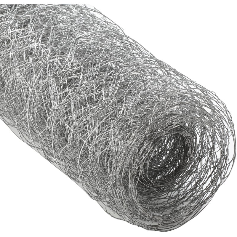 foto del prodotto vingo recinto per polli in metallo per recinzione 0,5x10m, filo esagonale per pollaio da giardino voliera, soldi