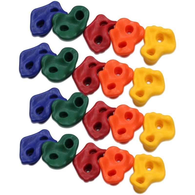 foto del prodotto vingo swanew 20 pezzi prese per arrampicata prese in pe per arrampicata multicolore prese per arrampicata grandi per l esterno per torre gioco