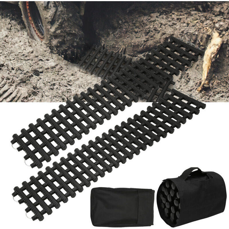 foto del prodotto vingo swanew 2x tavole di trazione 100 cm con materiale tpr, tavole di recupero per veicoli fuoristrada autovetture pickup suv motorhome, coppia