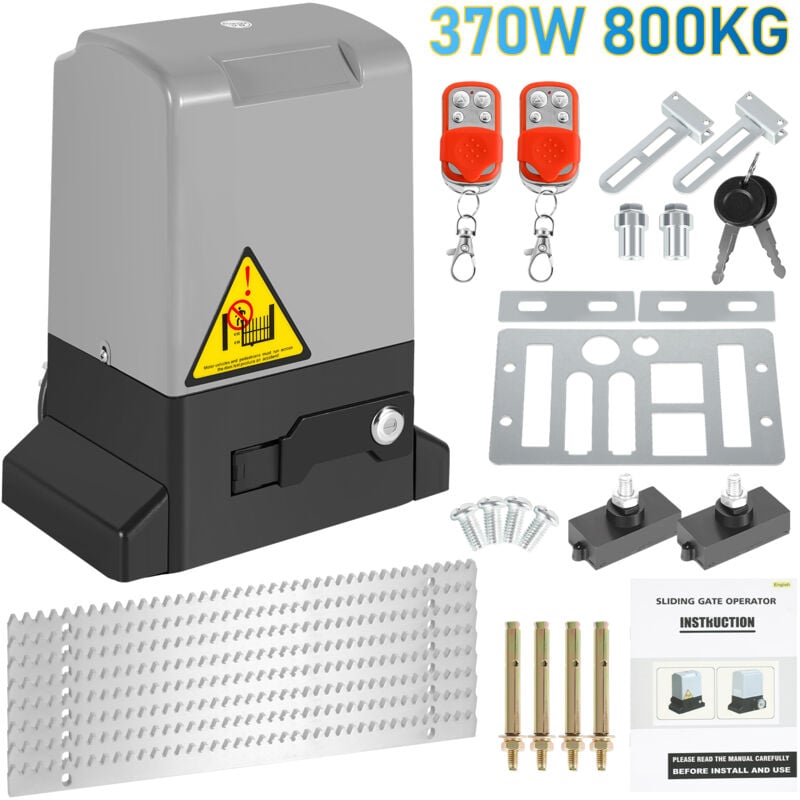 foto del prodotto vingo swanew apriporta scorrevole 370w, 800kg, kit apriporta di sicurezza con 2 chiavi e telecomando, cancello scorrevole elettrico