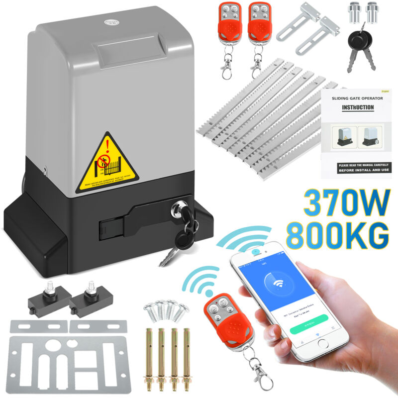 foto del prodotto vingo swanew apriporta scorrevole 550w, 1200kg, kit apriporta di sicurezza con 2 chiavi e telecomando, cancello scorrevole elettrico con funzione