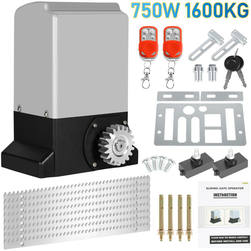 foto del prodotto vingo swanew apriporta scorrevole 750w, 1600kg, kit apriporta di sicurezza con 2 chiavi e telecomando, cancello scorrevole elettrico