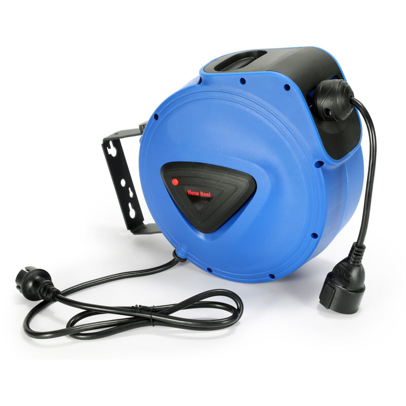 foto del prodotto vingo swanew avvolgicavo automatico 20m 1,5m avvolgicavo ip44 orientabile a 180 3 fori per montaggio a parete e a soffitto