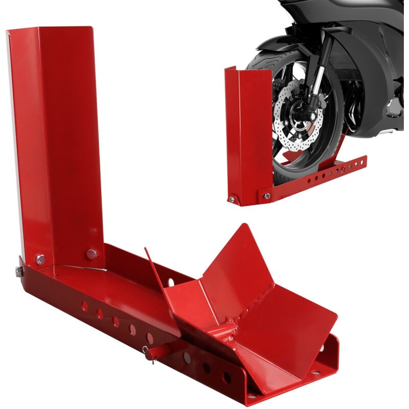 foto del prodotto vingo swanew cavalletto per moto 1 basculante per rimorchio moto regolabile aiuto al carico cavalletto per moto morsetto per ruota anteriore con 3