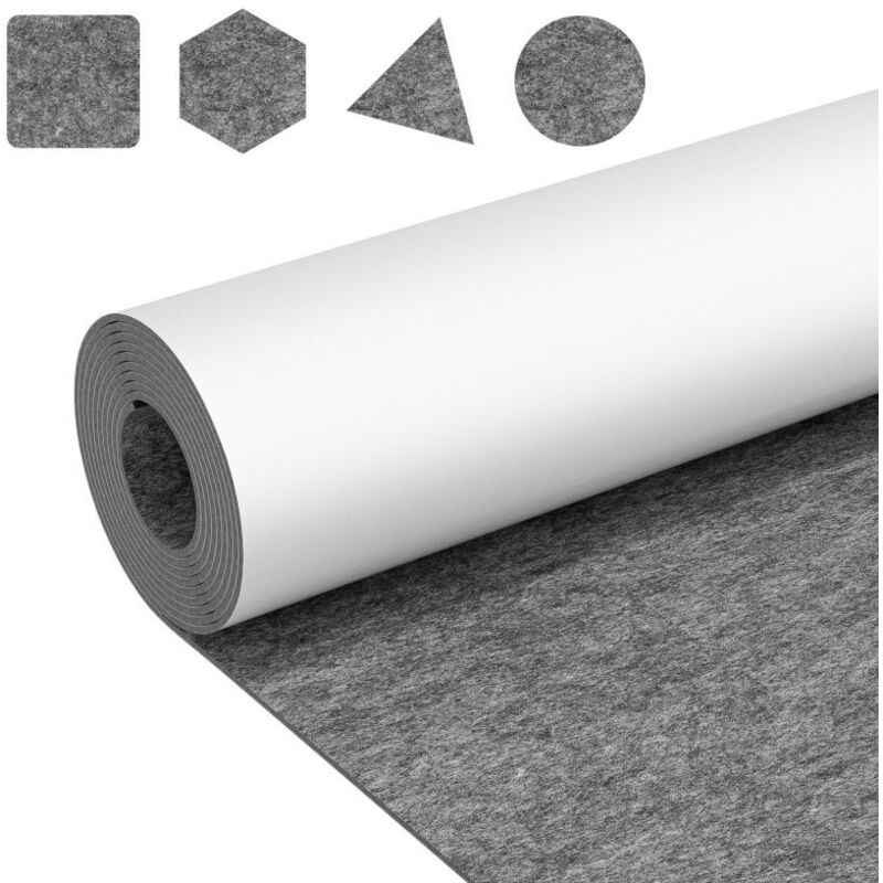 foto del prodotto vingo swanew feltro adesivo per mobili, feltro protettivo per tavolo 100x150cm grigio
