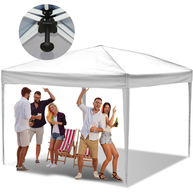 foto del prodotto vingo swanew gazebo de jard n carpa plegable protecci n solar uv 50 carpa plegable pop up sin paredes blanca 3x3m