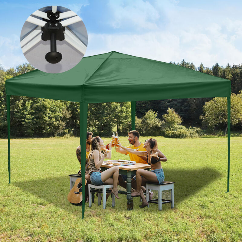 foto del prodotto vingo swanew gazebo de jard n carpa plegable protecci n solar uv 50 carpa plegable pop up sin paredes verde 3x3m