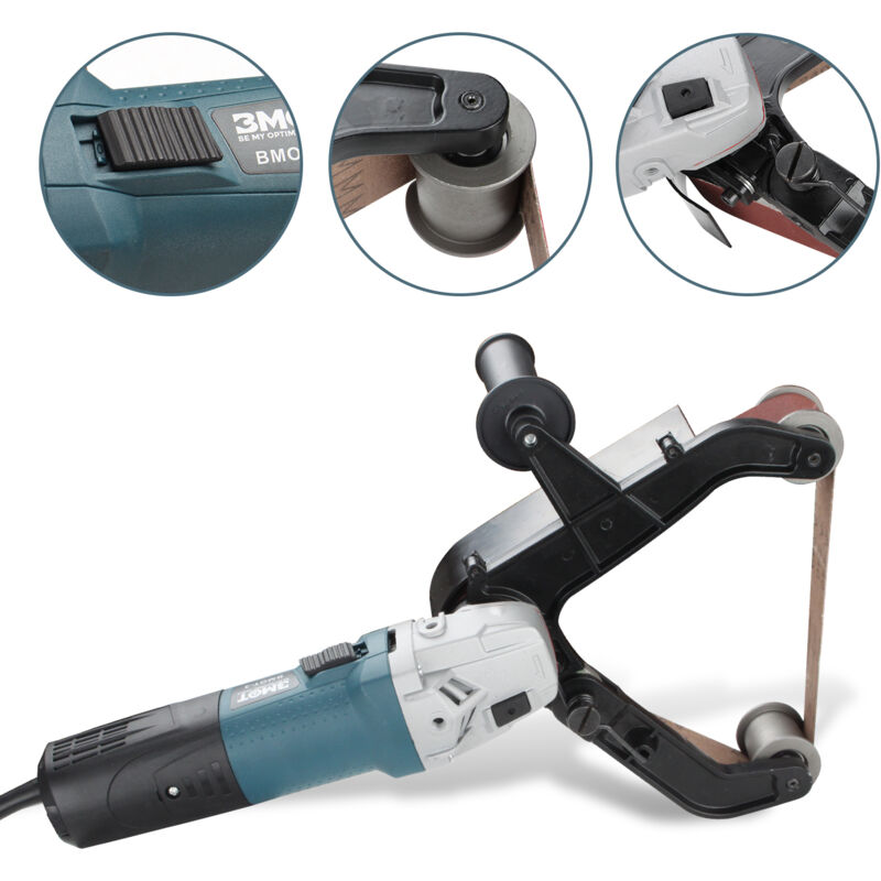 foto del prodotto vingo swanew levigatrice a nastro per tubi levigatrice professionale per tubi 1300 w 220v levigatrice a nastro per tubi set di accessori abrasivi