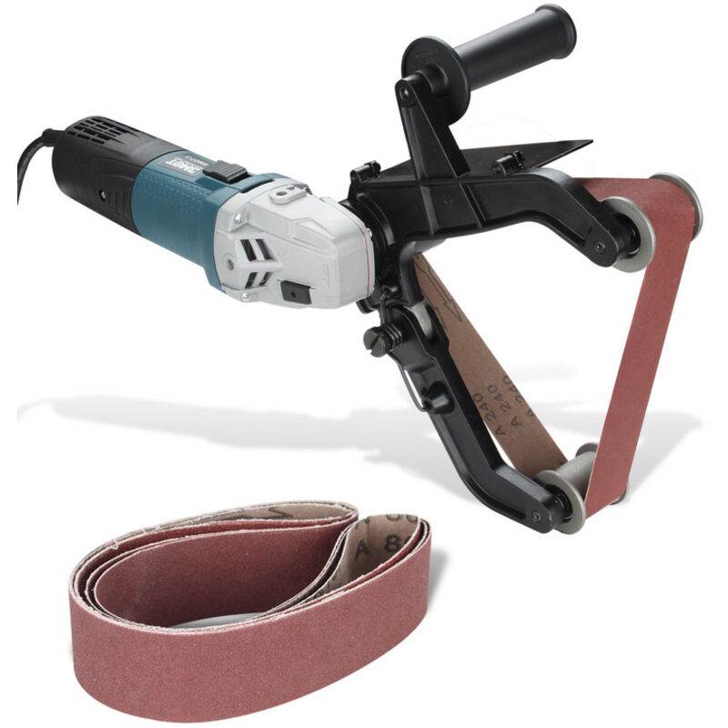 foto del prodotto vingo swanew levigatrice a nastro per tubi lima a nastro da 760 mm set di nastri abrasivi levigatrice a nastro da 1300w