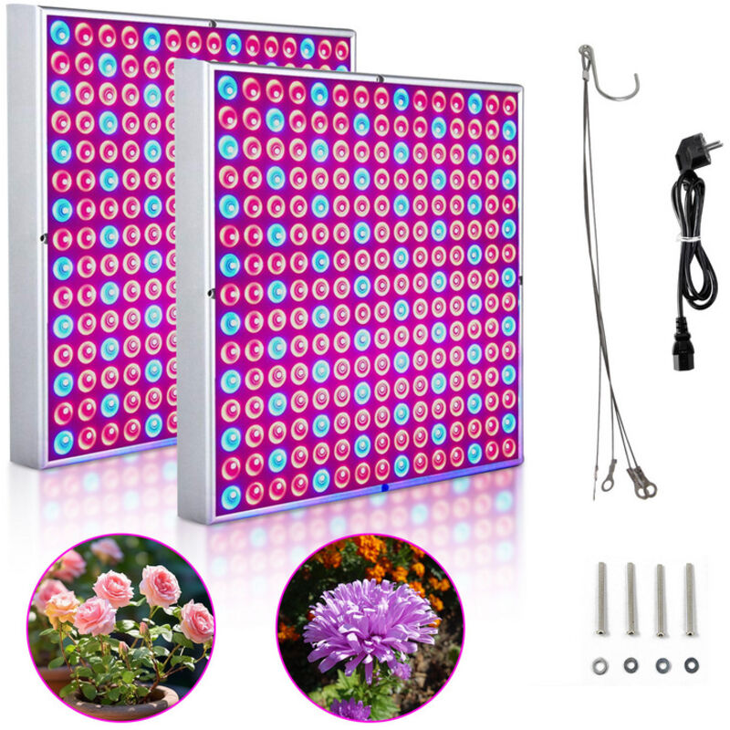 foto del prodotto vingo swanew luce per piante da giardinaggio da, luce per piante a spettro completo da 225led per la coltivazione di piante da interno 45w