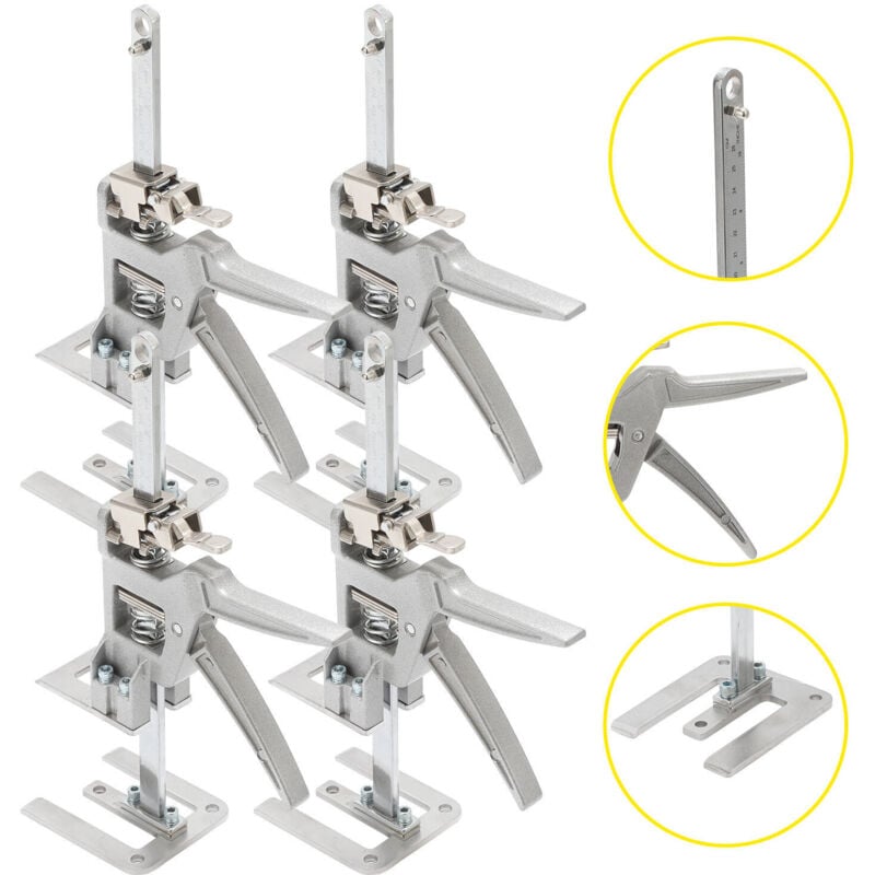 foto del prodotto vingo swanew martinetto a mano 4x per cartongesso braccio salva lavoro 150kg capacit regolabile 0cm 14.5cm