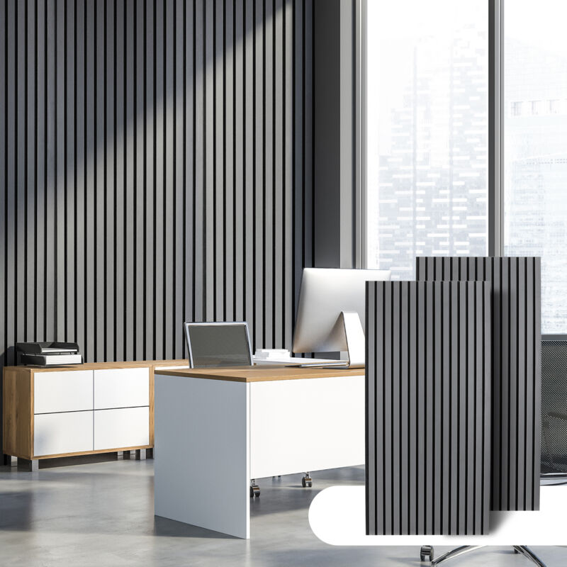 foto del prodotto vingo swanew pannello acustico a parete pannelli a parete moderni in legno impiallacciato e feltro pannelli a parete in mdf 2x 120x60x2,1cm grigio