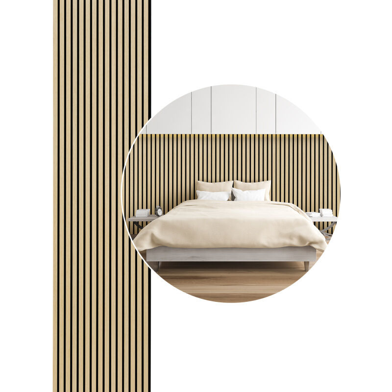 foto del prodotto vingo swanew pannello acustico rivestimento murale in mdf pannello murale acustico naturale pannelli murali moderni 120x60x2,1 cm in legno